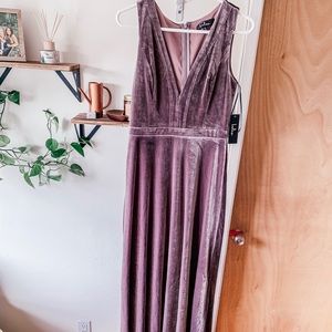 Lulus Velvet Dress- Mauve